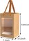 24 Pcs Brown Paper Gift Bags with Transparent Window, 9.84"x7.0"x5.12" Kraft Shopping Bags with Handles for Present, Festivals Party